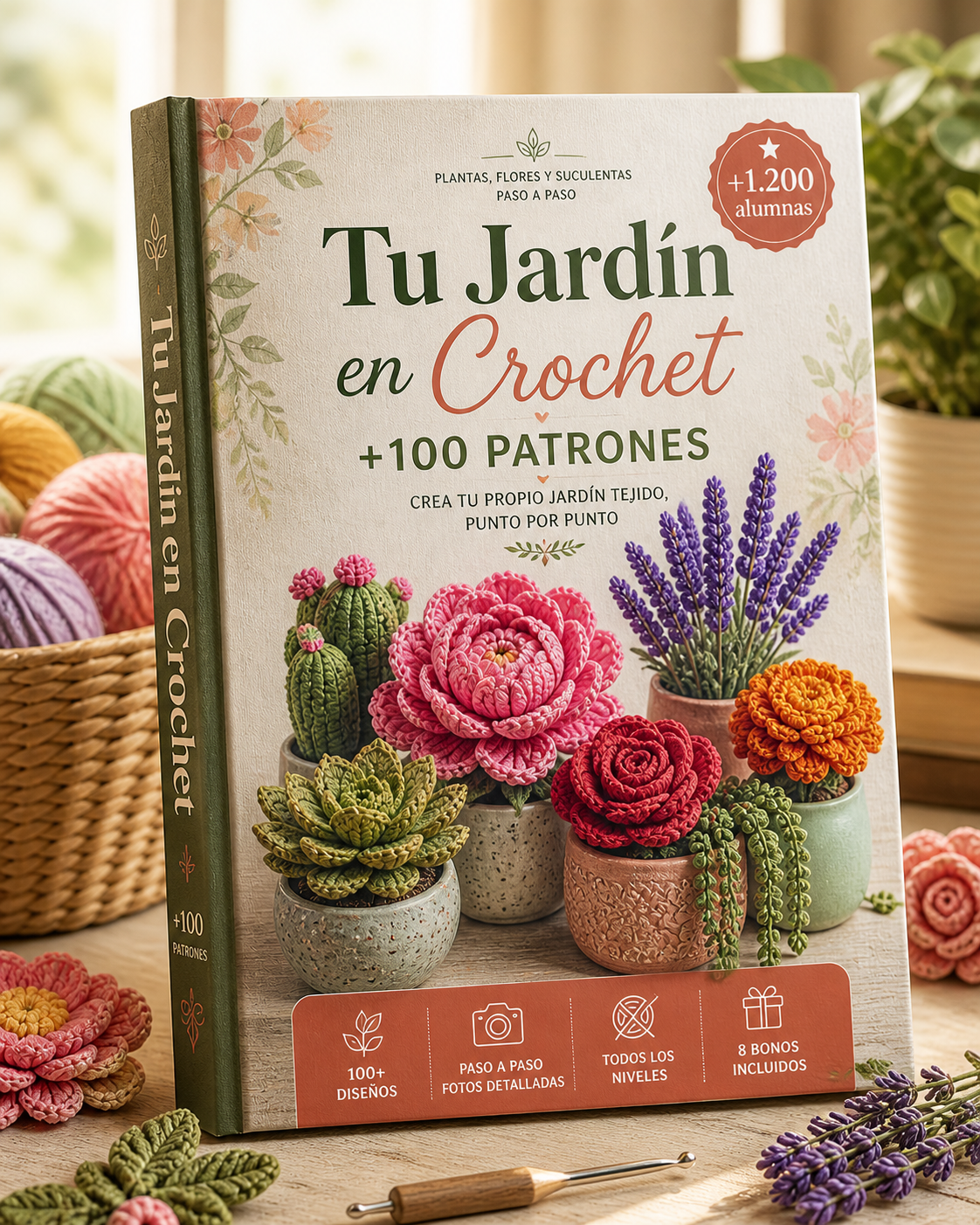 Tu Jardin En Crochet con 100 Patrones + 8 Bonus de regalo🎁
